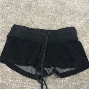 Hard Tail Black Athletic Shorts with Drawstring Waistband